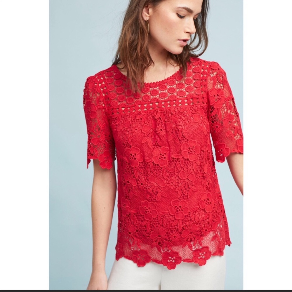 Anthropologie Vanessa Virginia Crochet Top size 6